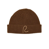 Rewired 100% Merino Wool Rib Beanie - Bark - Front 