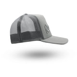 Rewired Script Trucker Cap - Grey Tonal - Right
