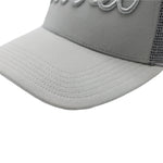 Rewired Script Trucker Cap - Grey Tonal - Stitched Peak