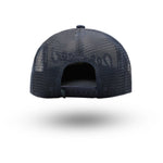 Rewired Script Trucker - Navy Tonal - Back