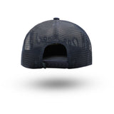 Rewired Script Trucker - Navy Tonal - Back