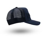 Rewired Script Trucker Cap - Navy Tonal - Right