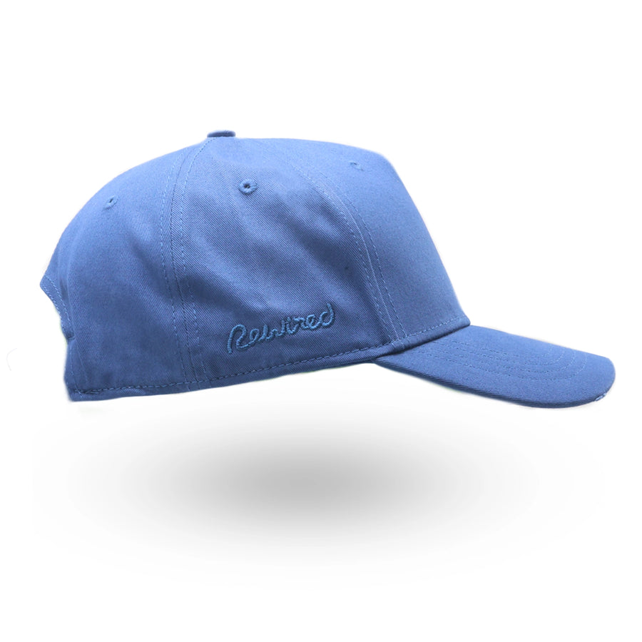 Rewired Distressed R Baseball Cap - Sky Blue - Right