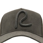 Rewired Suede R Trucker Cap - Dark Slate - Front