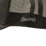 Rewired Suede R Trucker Cap - Dark Slate - Side Script