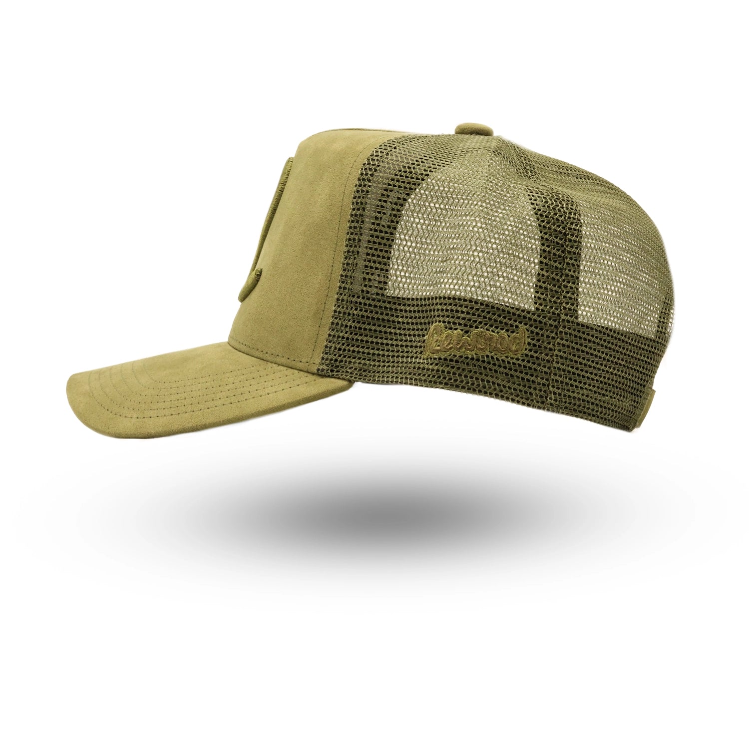 Rewired Suede R Trucker Cap  - Forest Green - Left