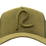 Rewired Suede R Trucker Cap - Forest Green - Front