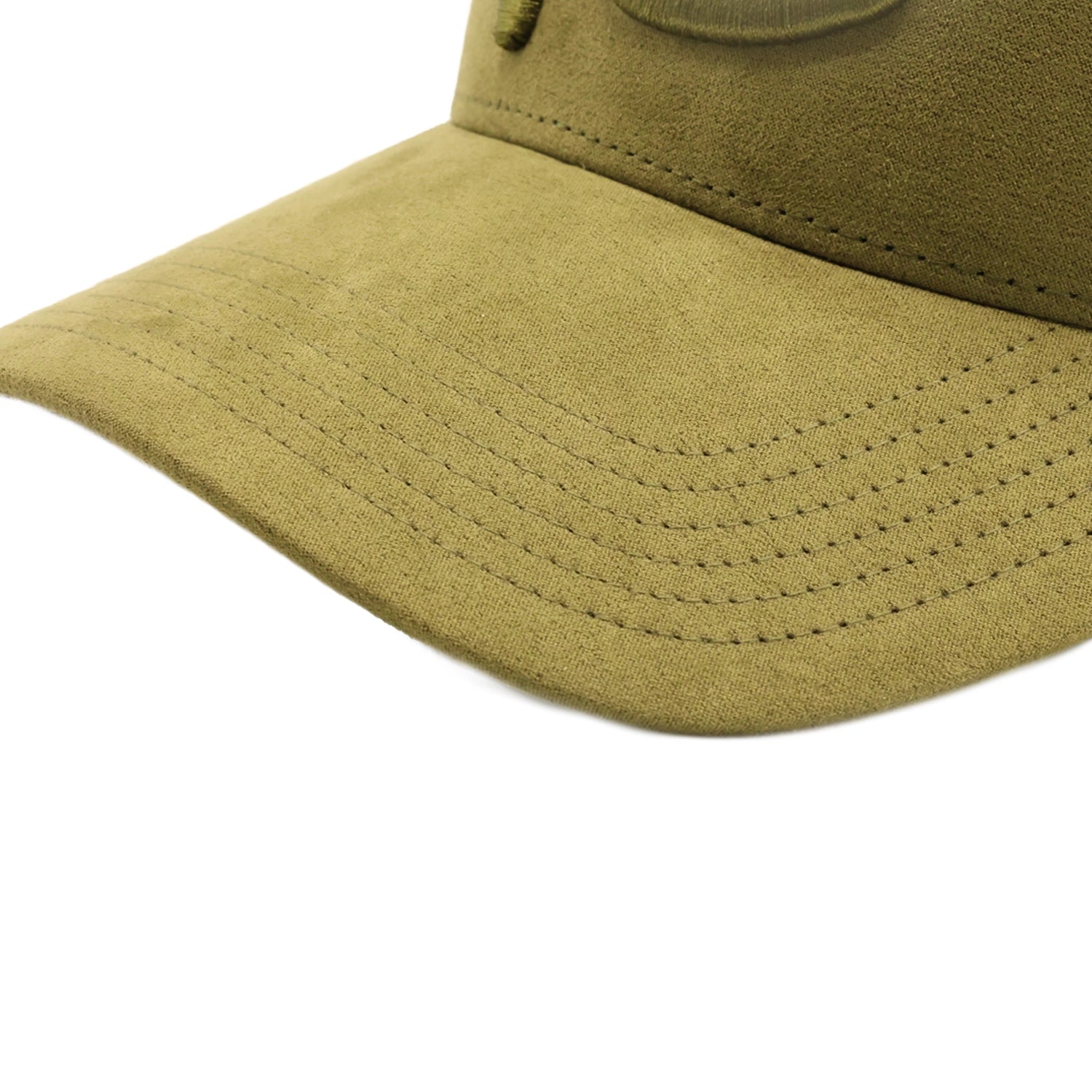 Rewired Suede R Trucker Cap - Forest Green - Stitched Peak