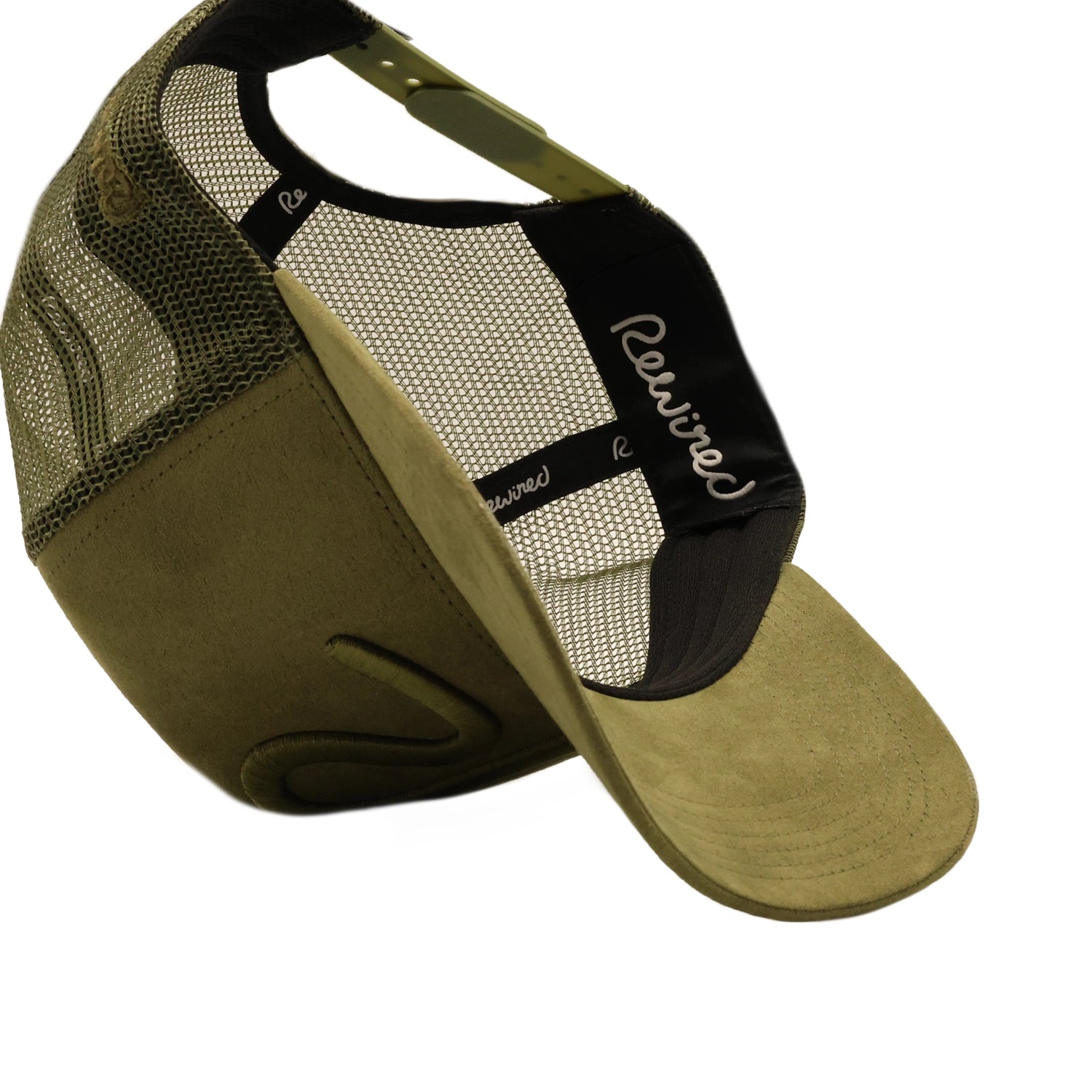 Rewired Suede R Trucker Cap - Forest Green - Underside