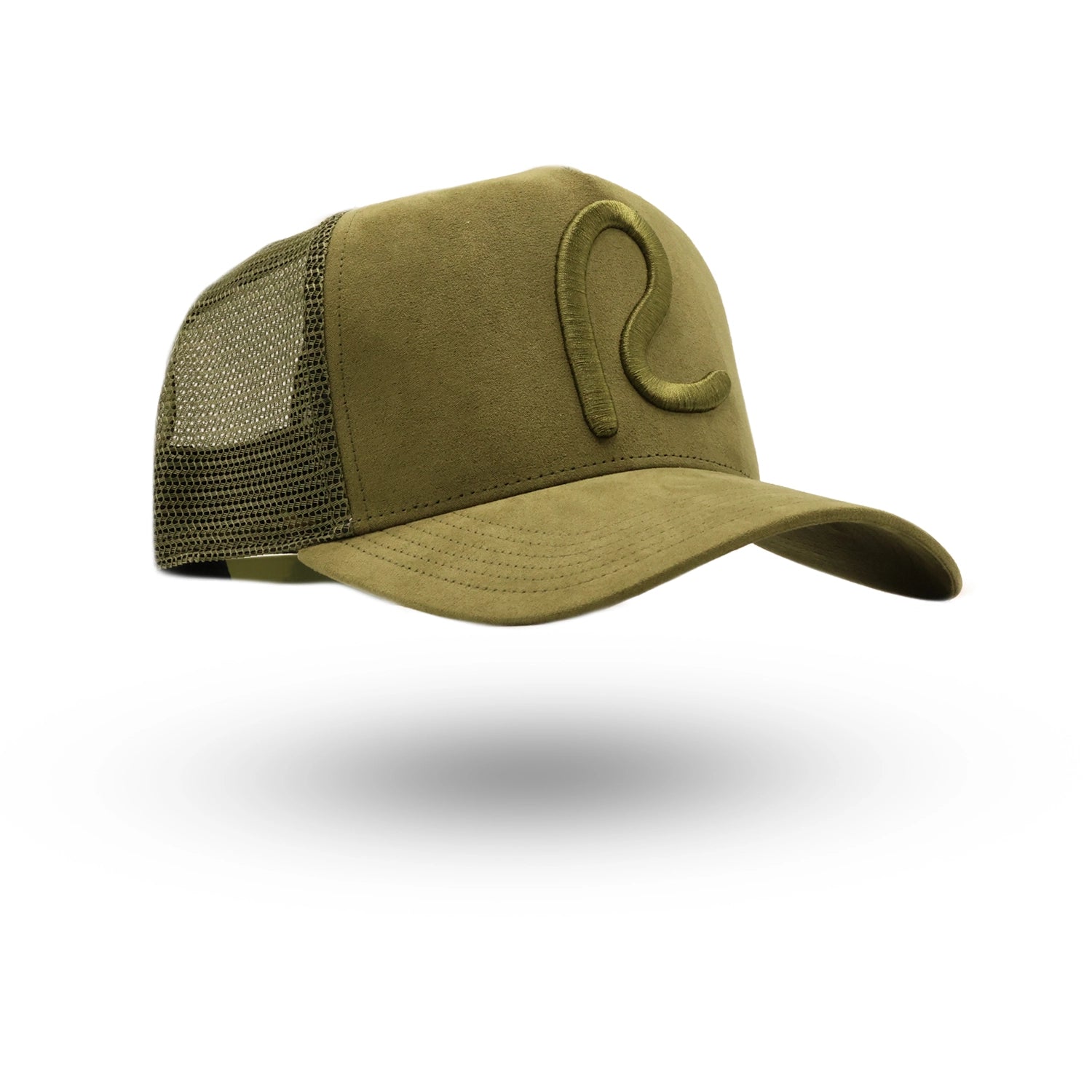 Rewired Suede R Trucker Cap  - Forest Green