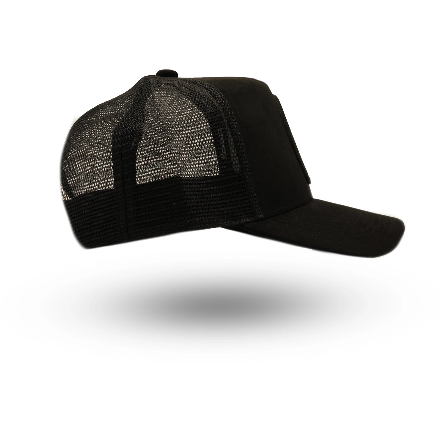 Rewired Suede R Trucker Cap - Midnight Black - Right