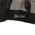 Rewired Suede R Trucker Cap - Midnight Black - Side Script