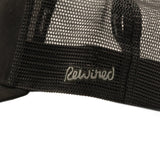 Rewired Suede R Trucker Cap - Midnight Black - Side Script