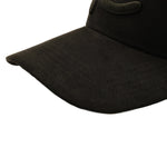 Rewired Suede R Trucker Cap - Midnight Black - Stitched Peak