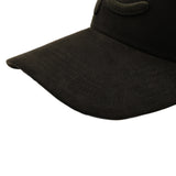 Rewired Suede R Trucker Cap - Midnight Black - Stitched Peak