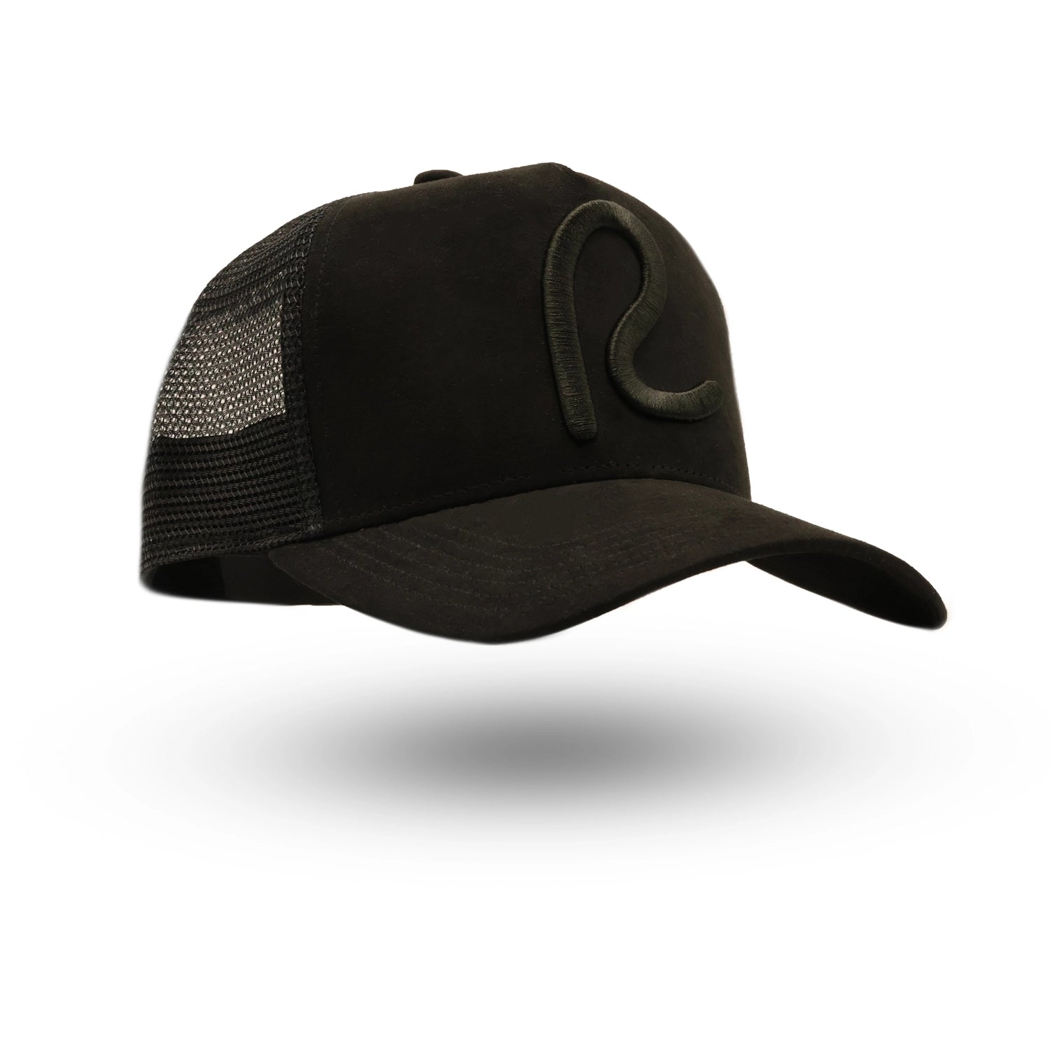Rewired Suede R Trucker Cap - Midnight Black