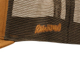 Rewired Suede R Trucker Cap - Rich Chestnut - Side Script Logo