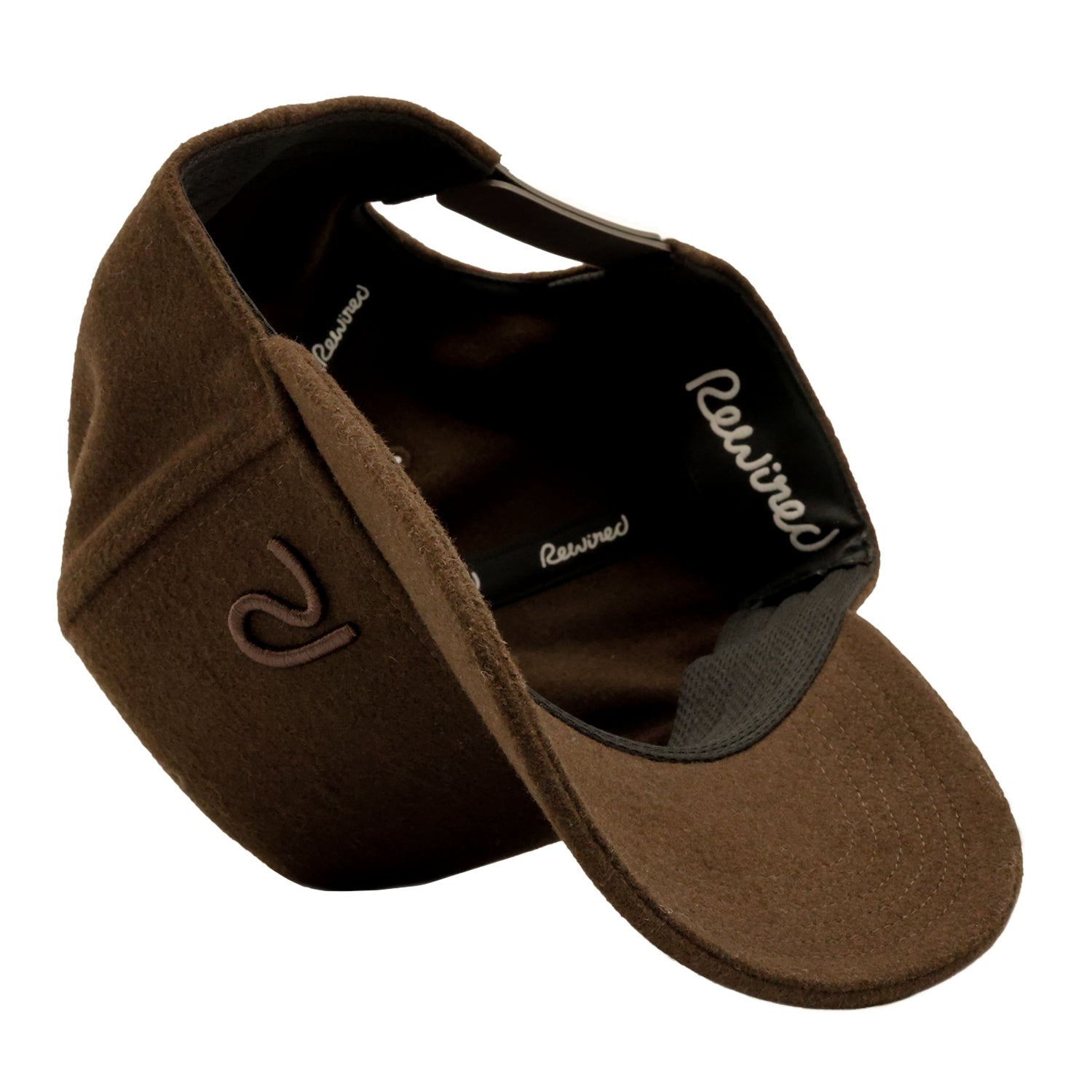 Rewired Wool Essential R Trucker Cap - Bark - Underside