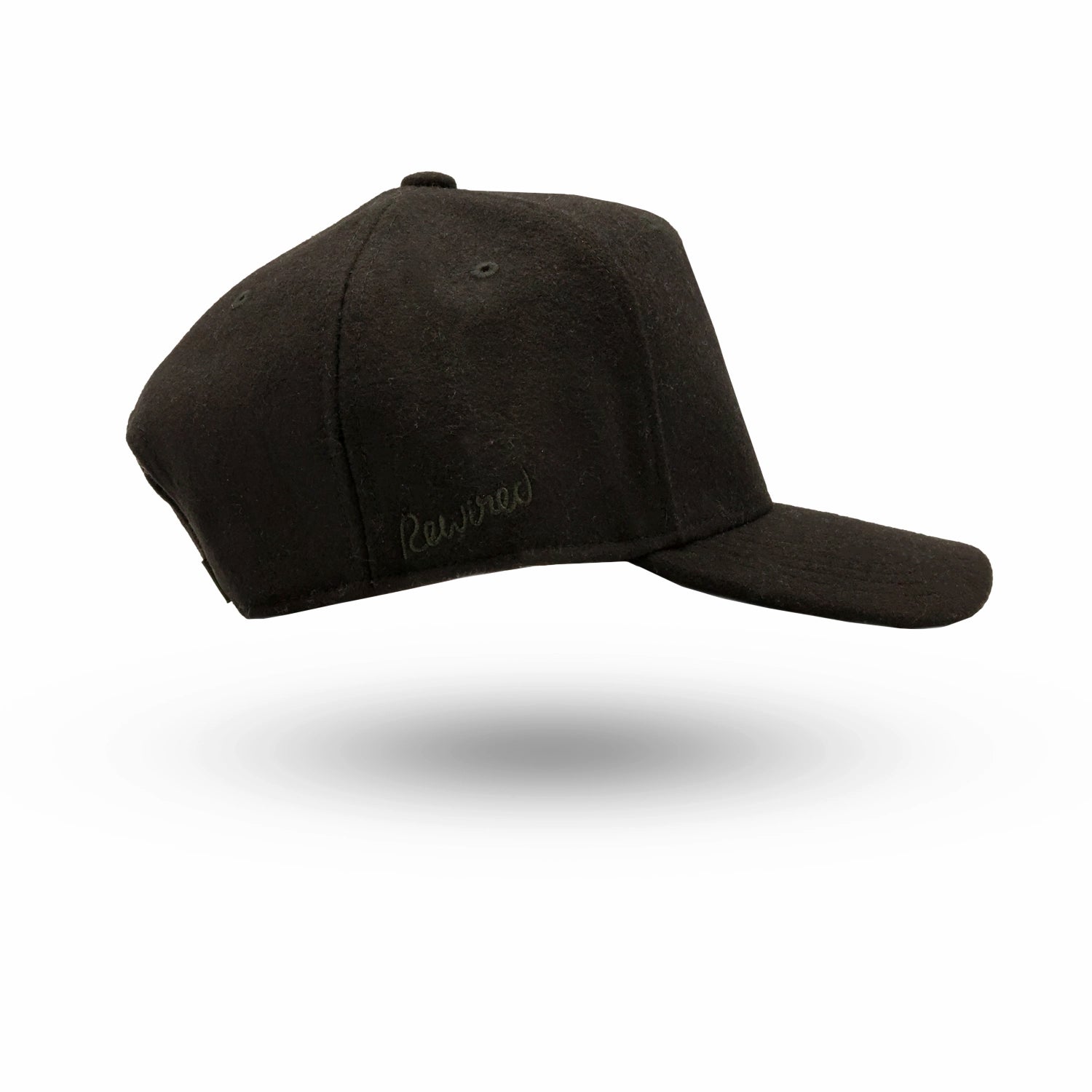 Rewired Wool Essential R Trucker Cap - Black Tonal - Right