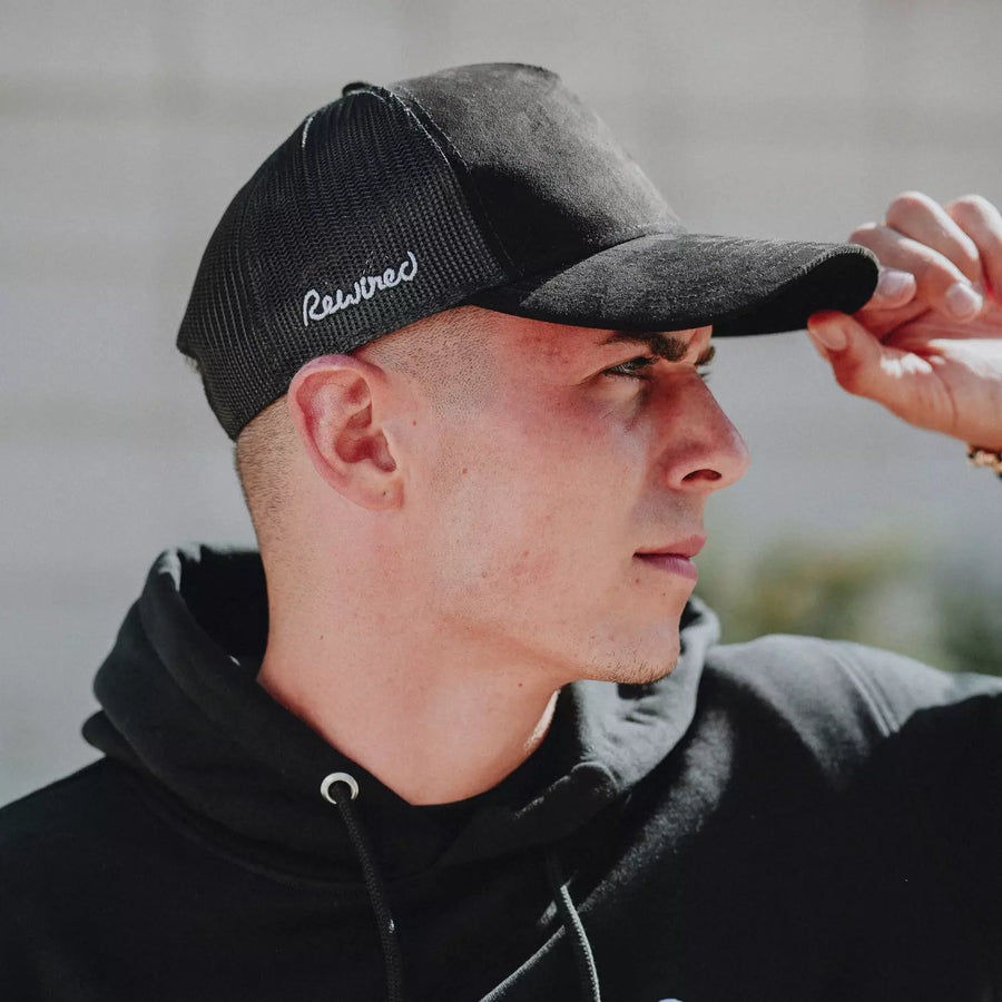 Suede trucker best sale hat