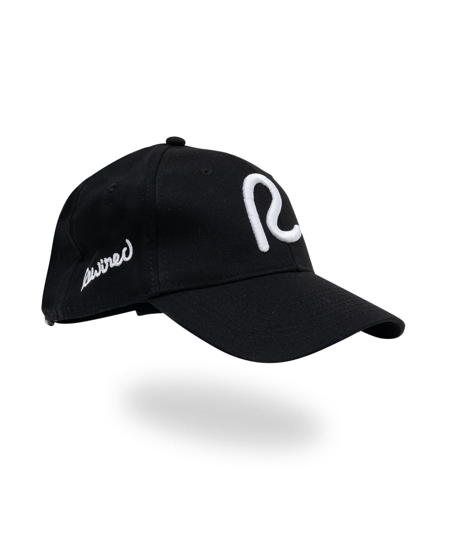 Rewired Classic Baseball Cap- Black White