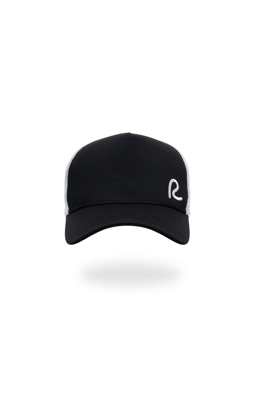Rewired Essential R Trucker Cap - Black Two Tone - Front